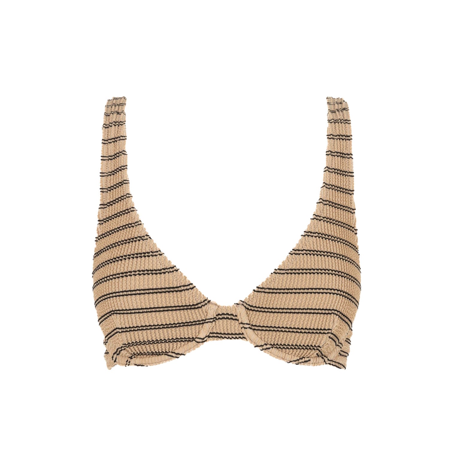 Sol Stripe Underwire Top - Black