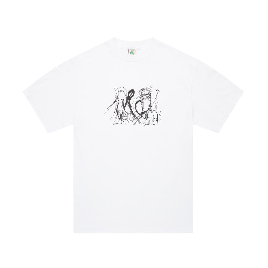 Scribble Daddy S/S Tee - White