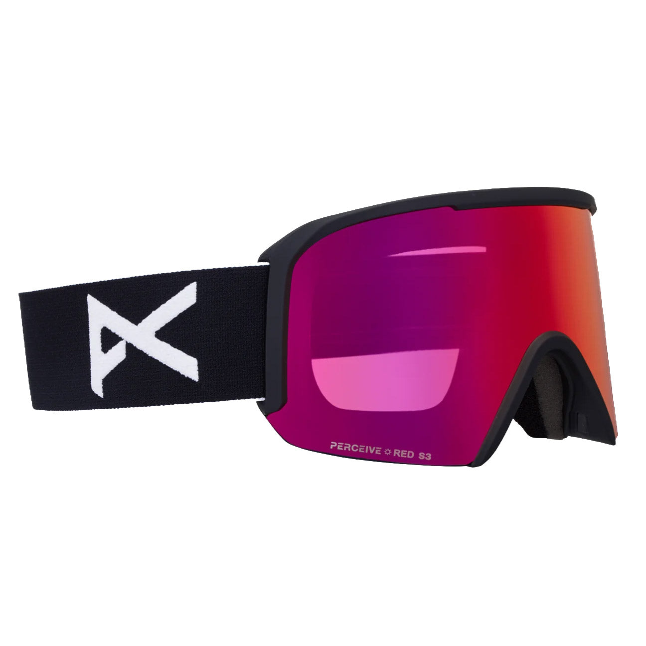 Nesa Goggles + Bonus Lens + MFI Face Mask - Black/Perceive Sunny Red