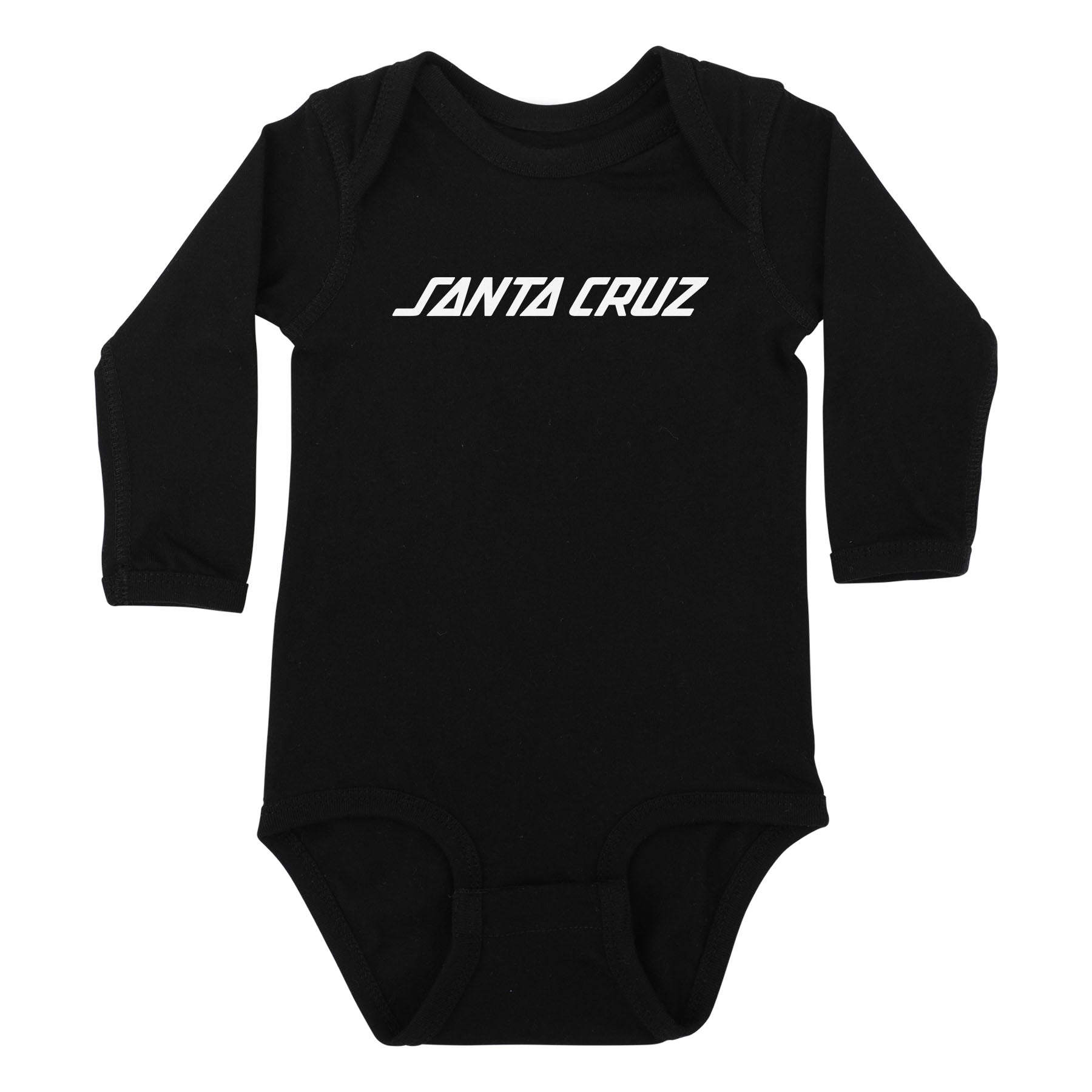 Solid Strip L/S One Piece Infant - Black