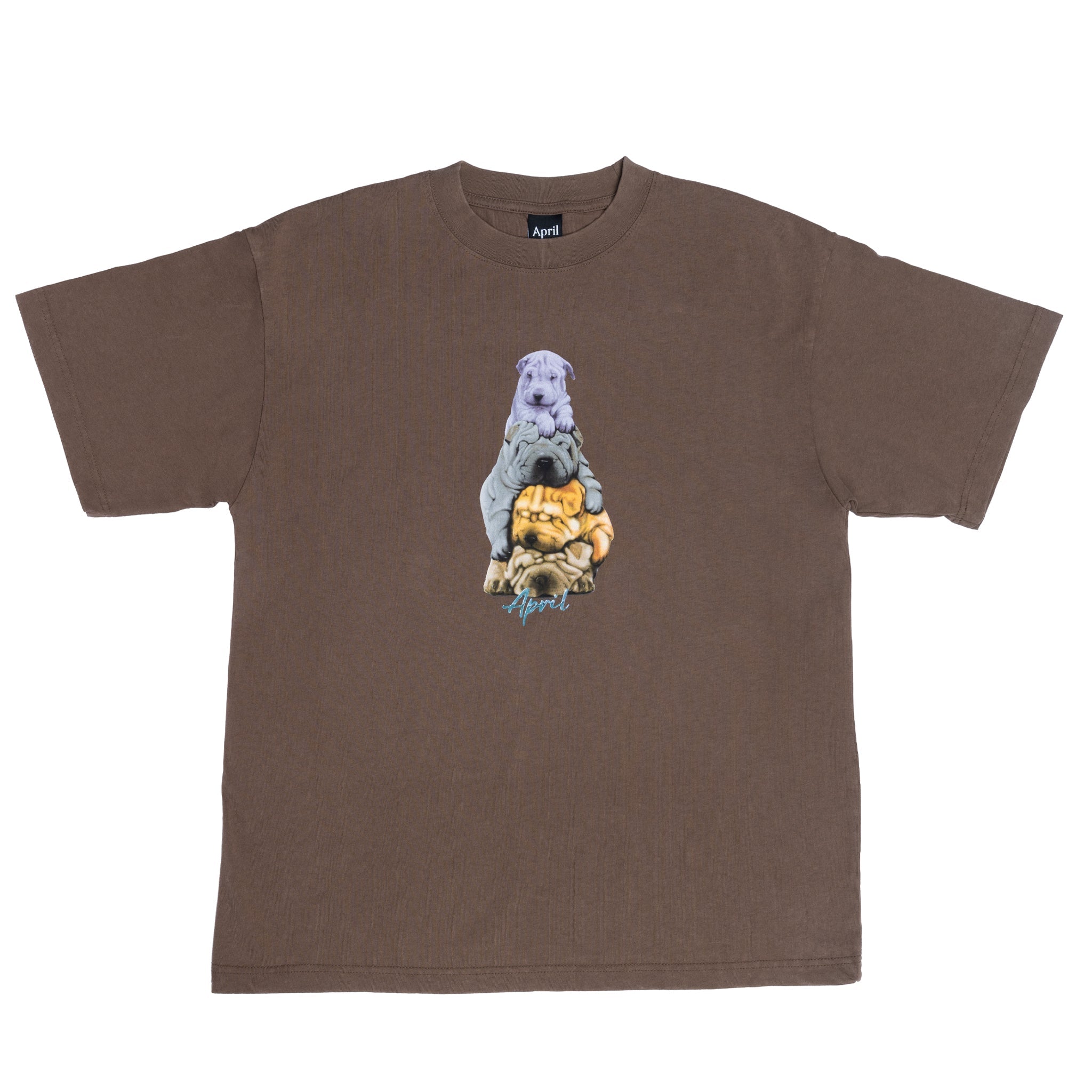 The Dogs S/S tee - Washed Brown