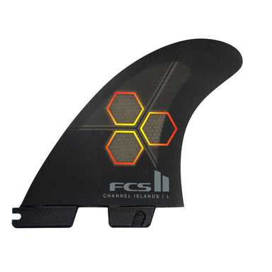 FCS/Surf Hardware - FCS II CI PC Tri-Quad Retail Fins - Medium - Black/Flame
