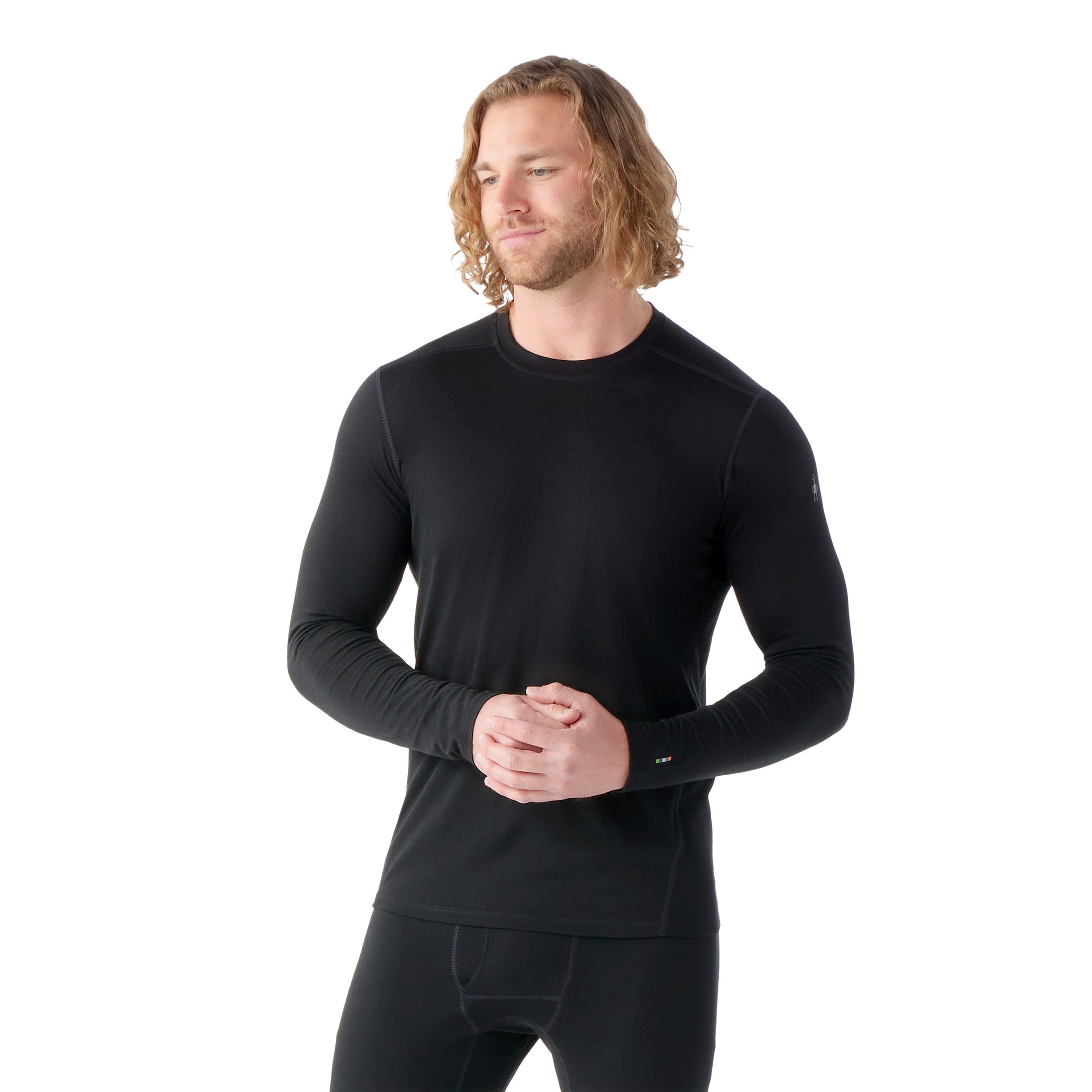 Men's Classic All-Season (150) Merino Base Layer Long Sleeve, BLACK