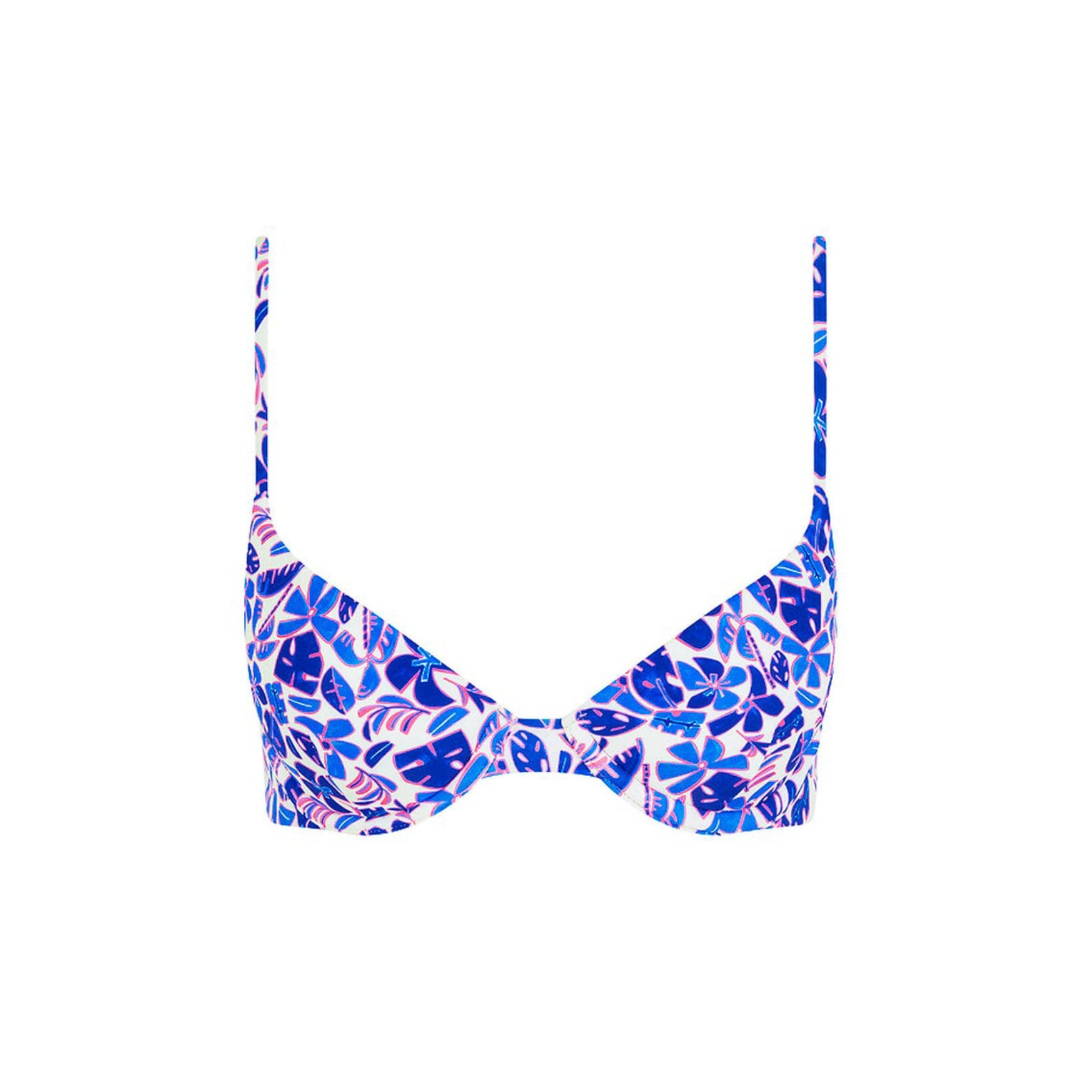 Slim Underwire Bra Bikini Top - Ocean Colada