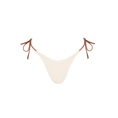 Rhythm - Womens Lily Rib Constrast Tie Side Hi Cut Pant - Cream