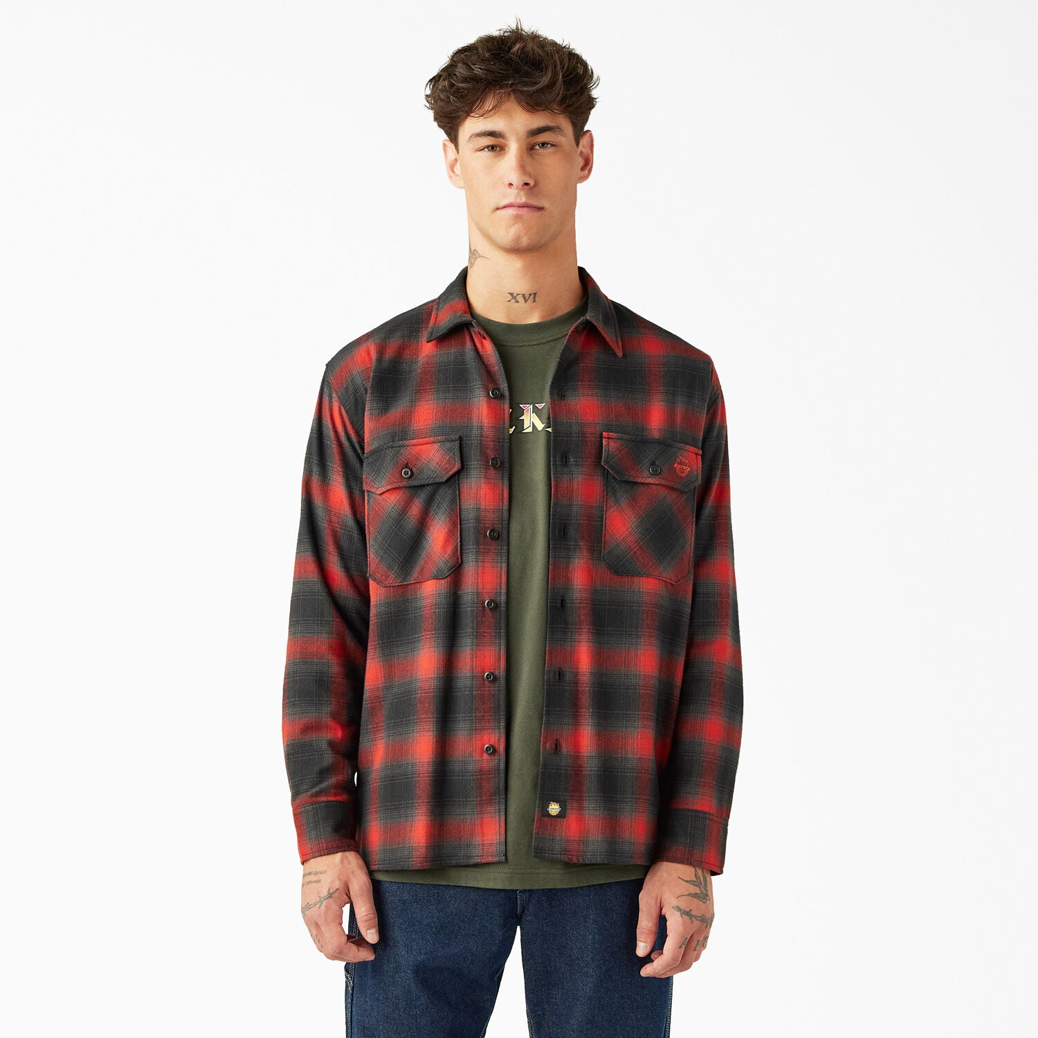 Dickies x Spitfire Flannel L/S - Red Ochre