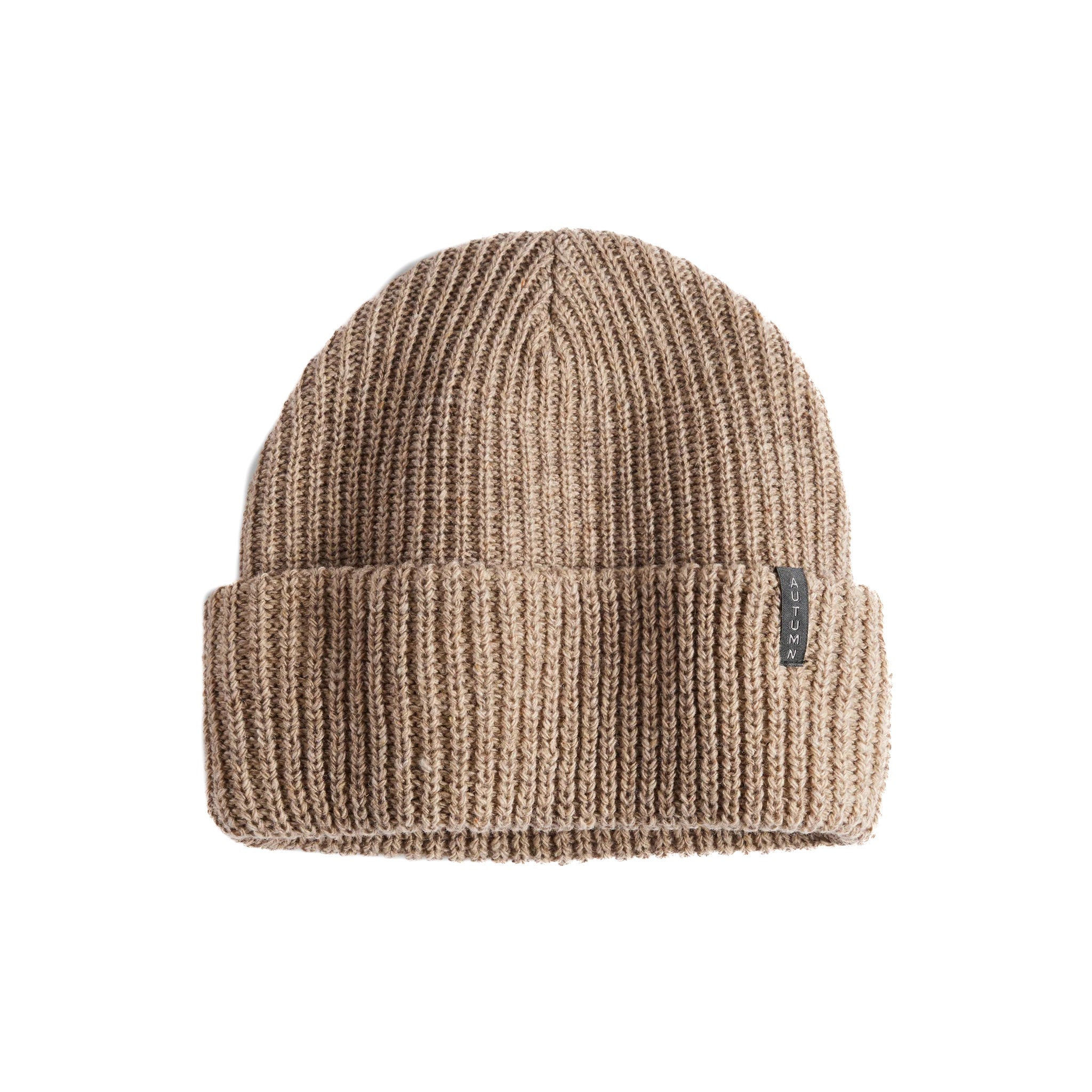 Ribbed Knit Beanie - LT Brown