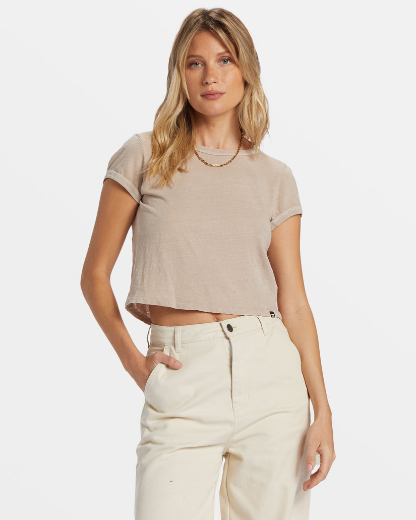 Womens Daily Tee, Tan