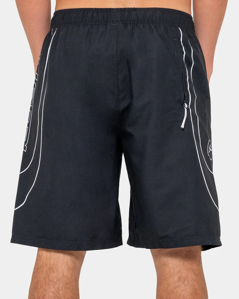 CHARGER ELASTIC WAIST BOARDSHORT - Black