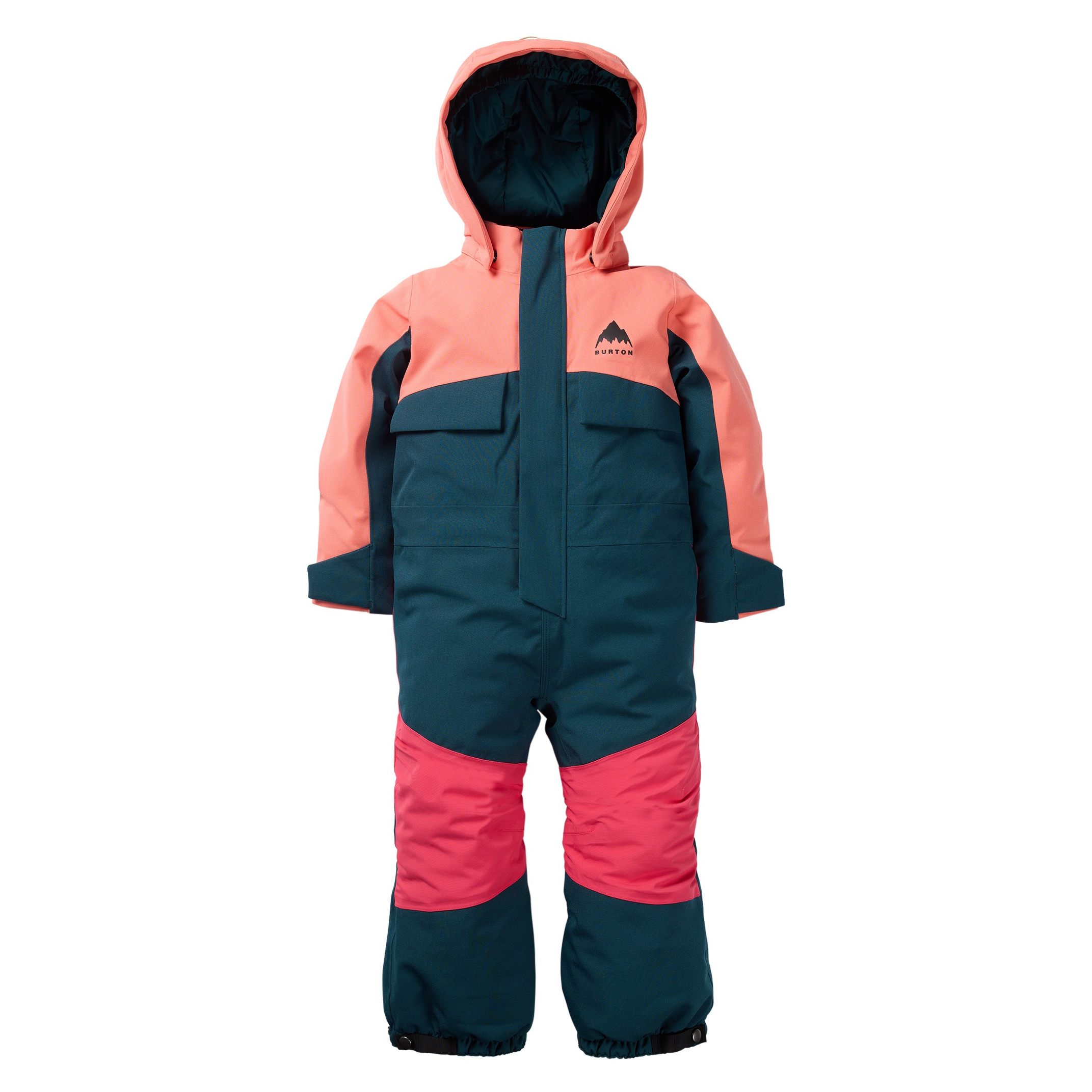Toddlers' 2L One Piece, Peach Echo/Deep Emerald