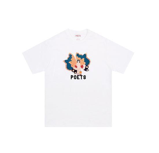 Ws Butterfly Girl S/S Tee - White