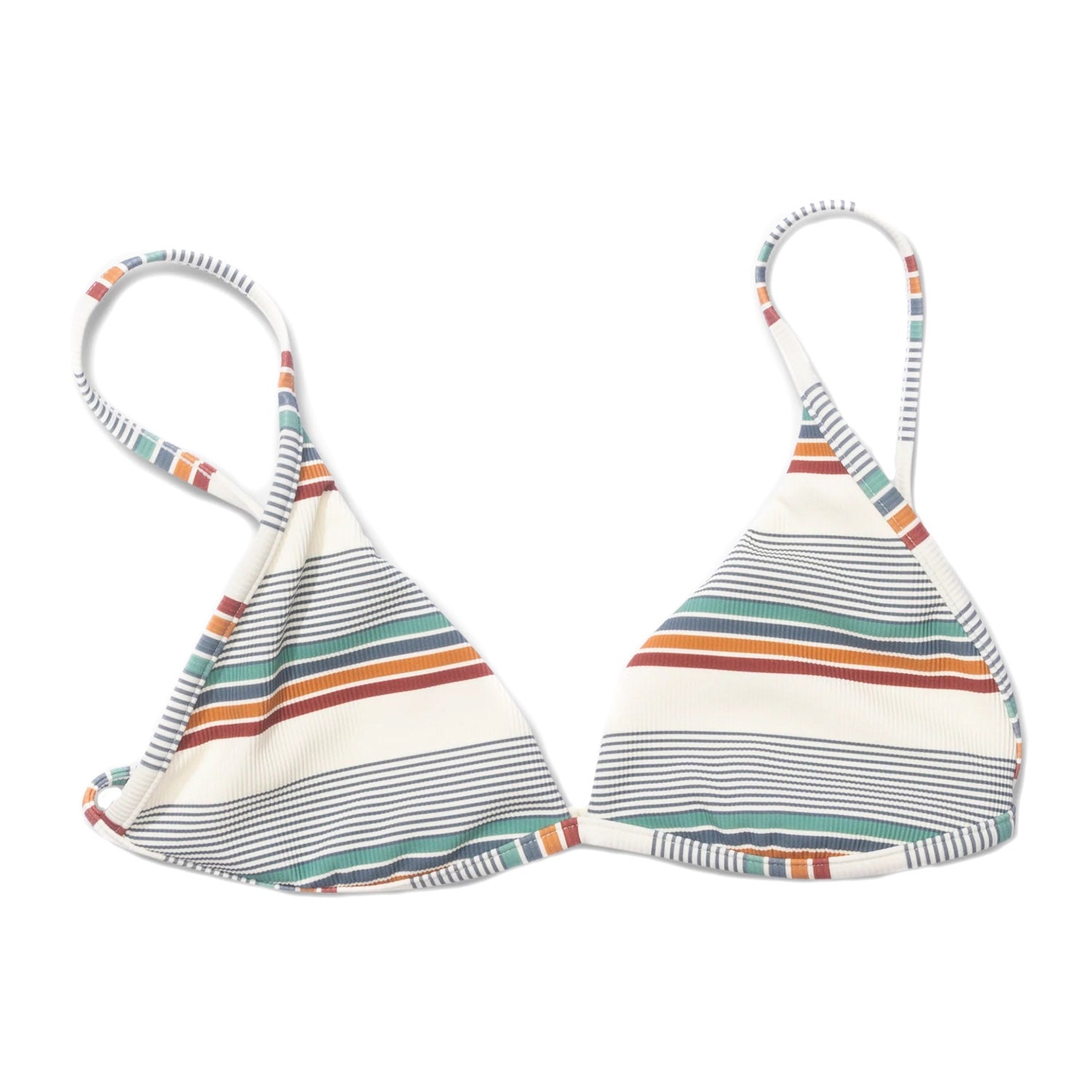 Womens Dusk Textured Triangle Bikini Top - White