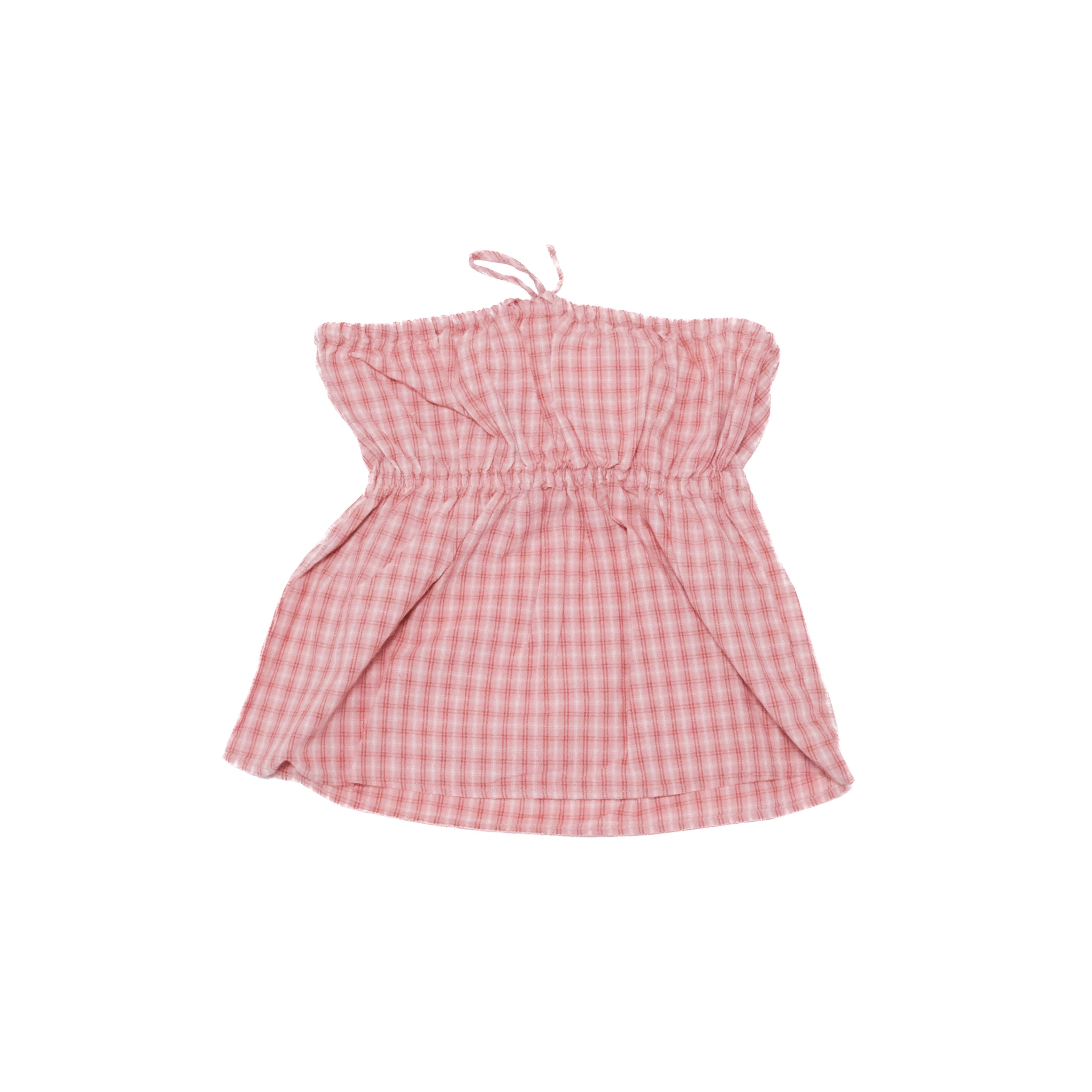Womens Kirra Check Strapless Top - Pink