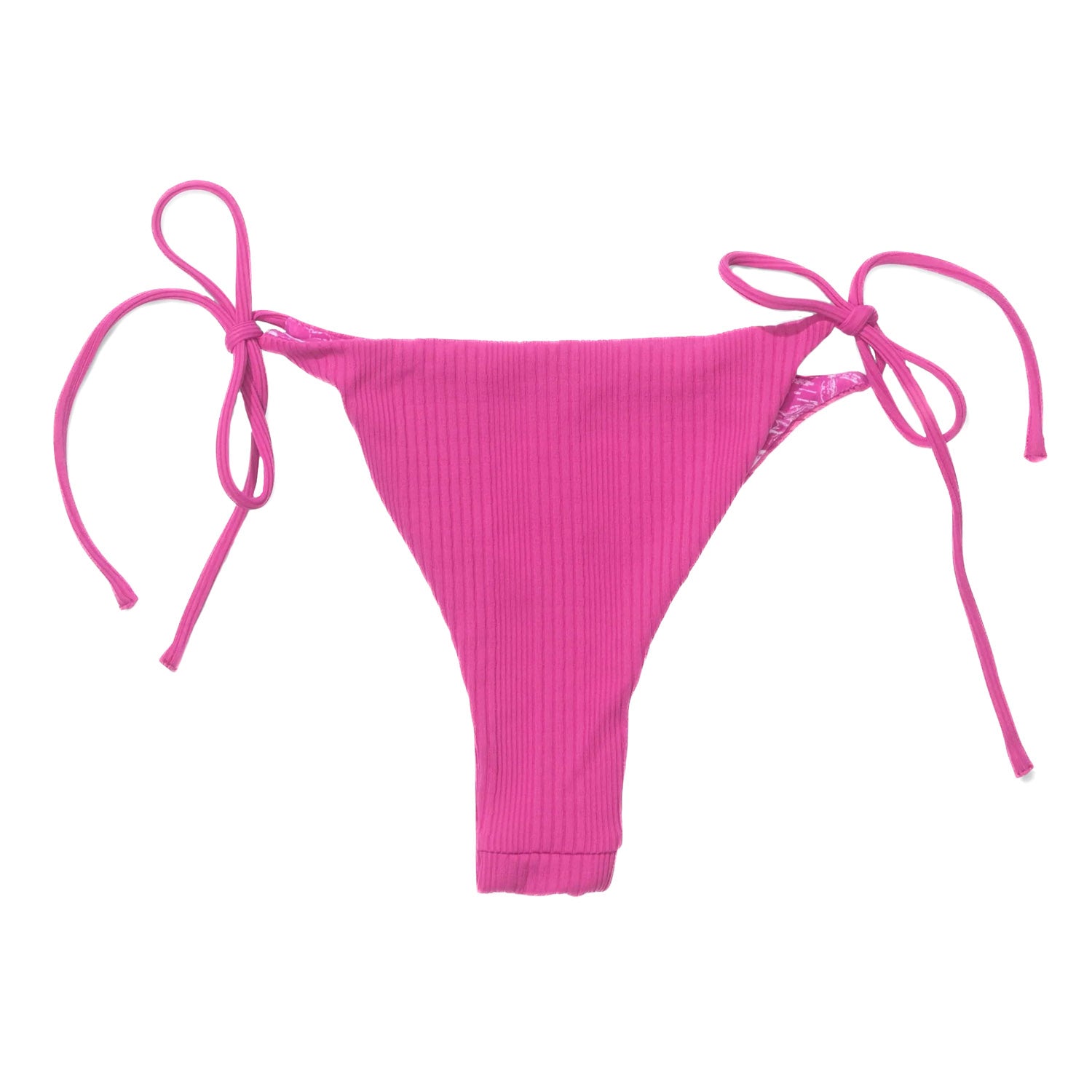 Womens Seafarer Tie Side Bikini Bottom - Raspberry