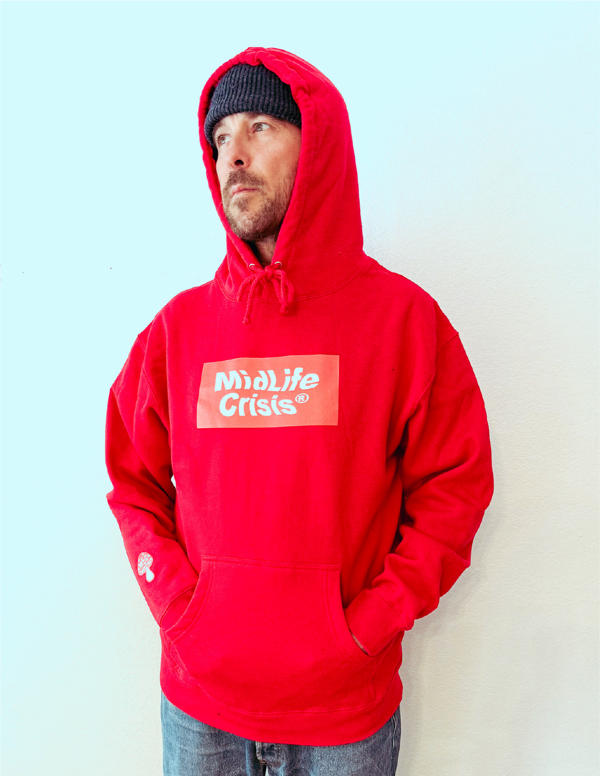 Block Hoodie, Red