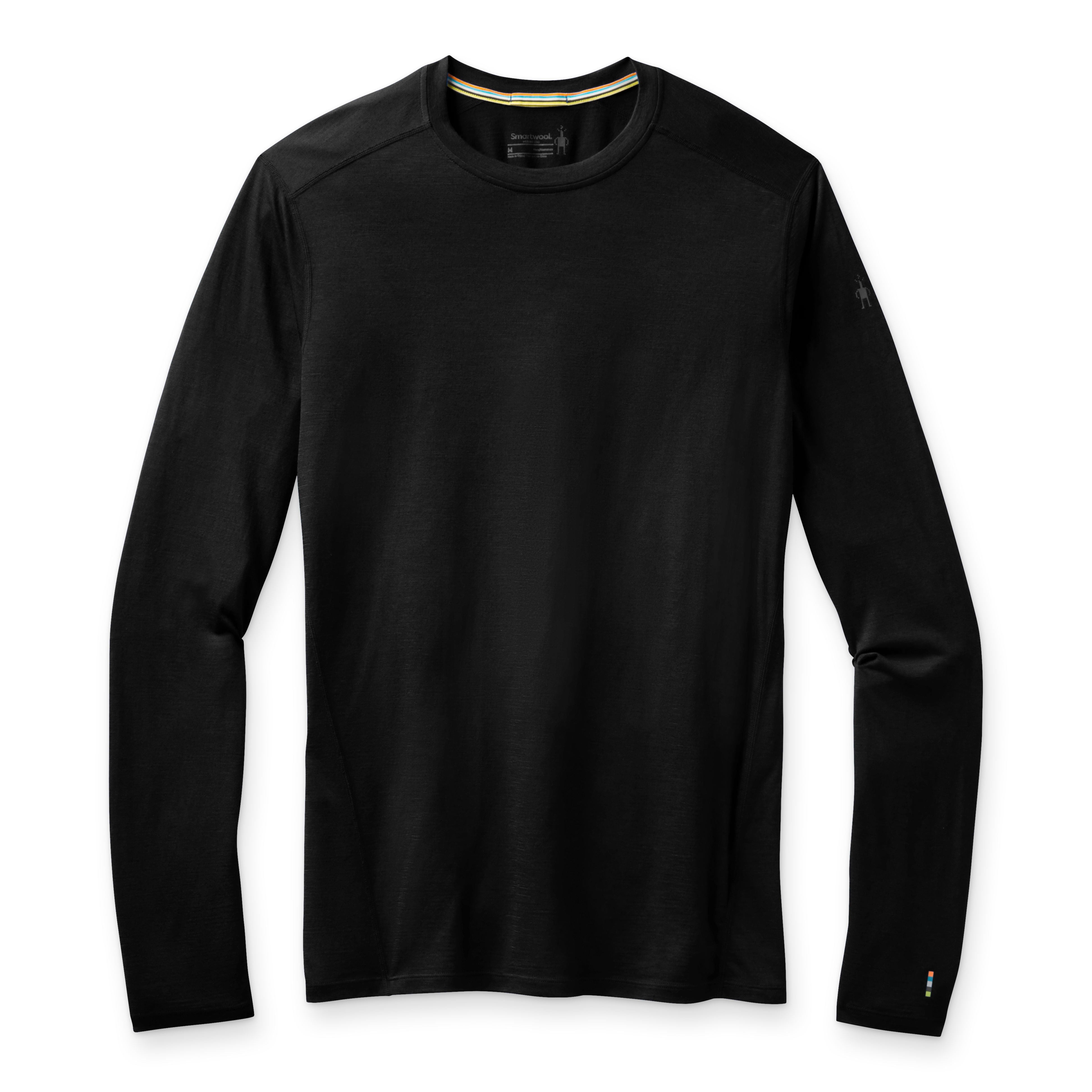 Men's Classic All-Season (150) Merino Base Layer Long Sleeve, BLACK