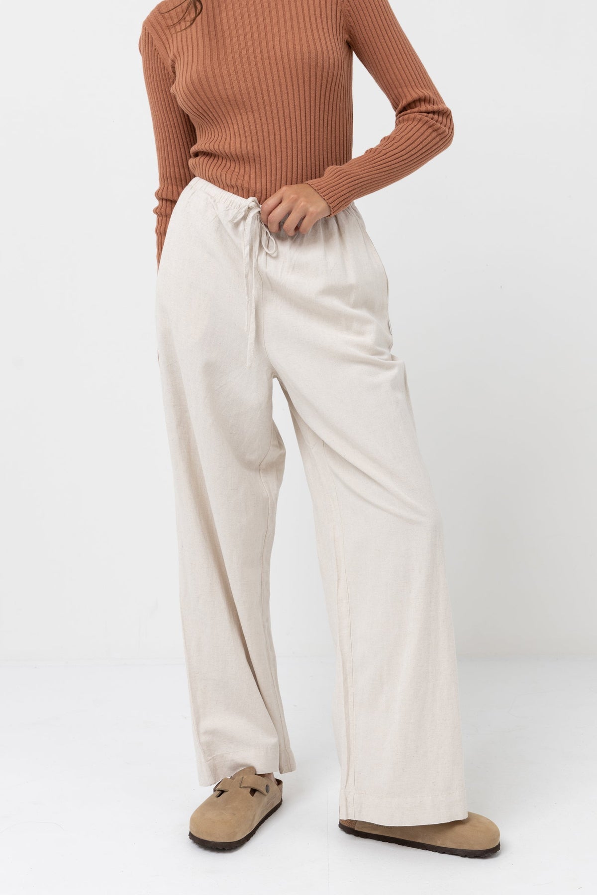 Womens Classic Drawstring Pant - Oat