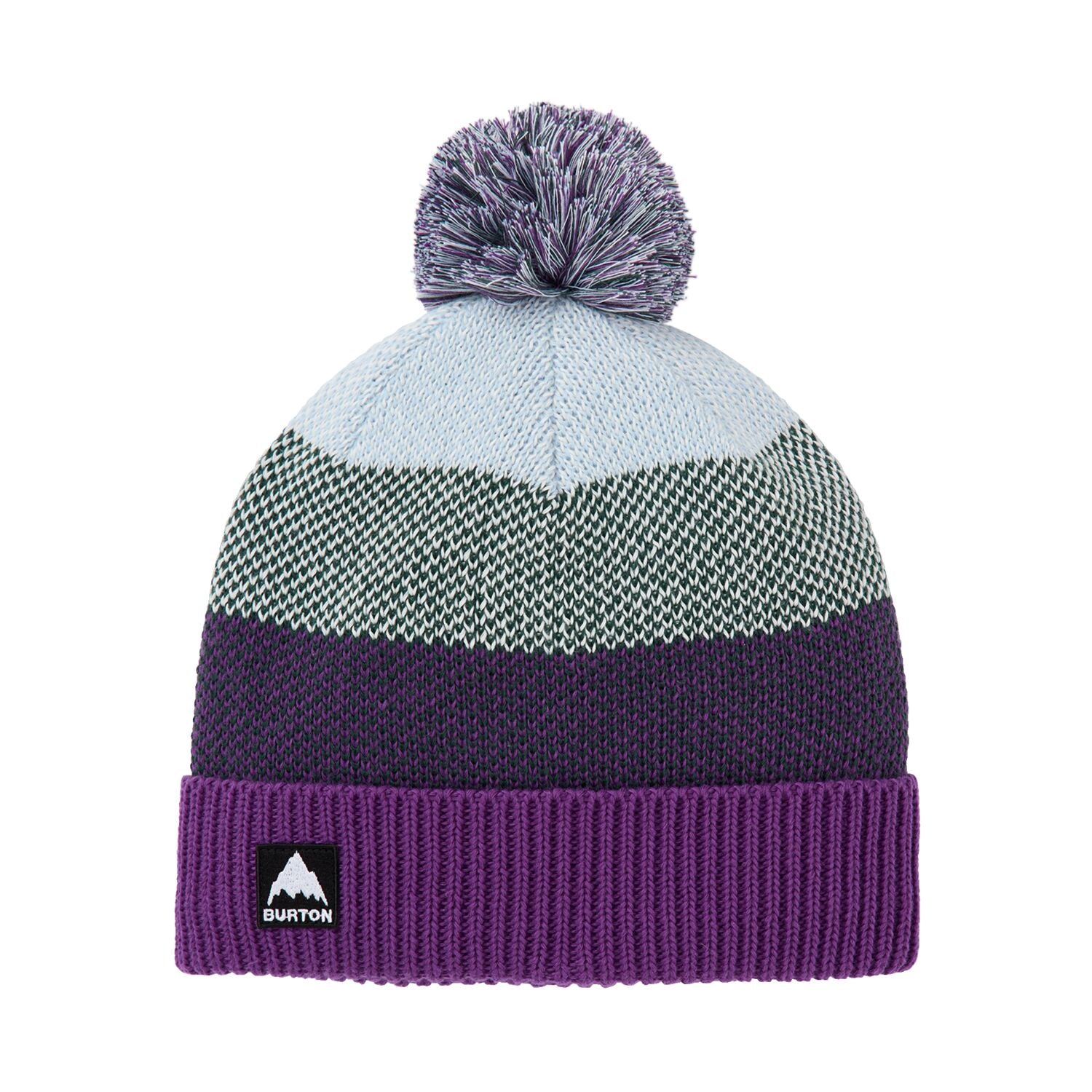 Kids' Pom Fleece Lined Beanie, Imperial Purple