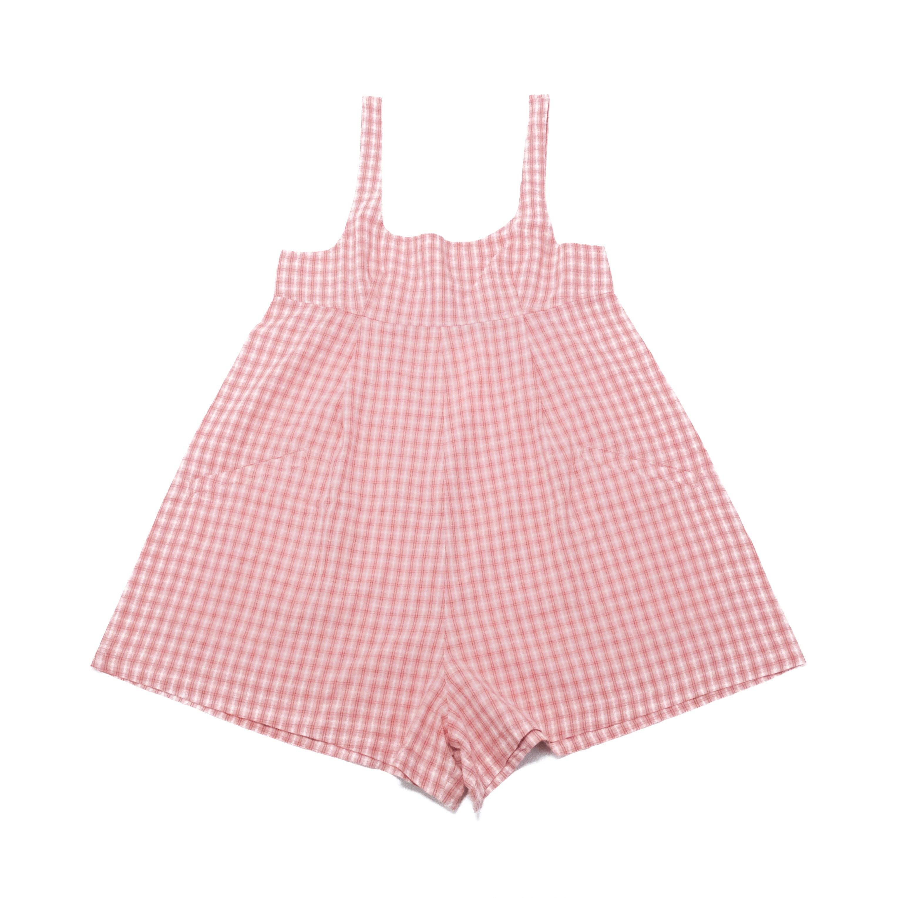 Womens Kirra Check Romper - Pink