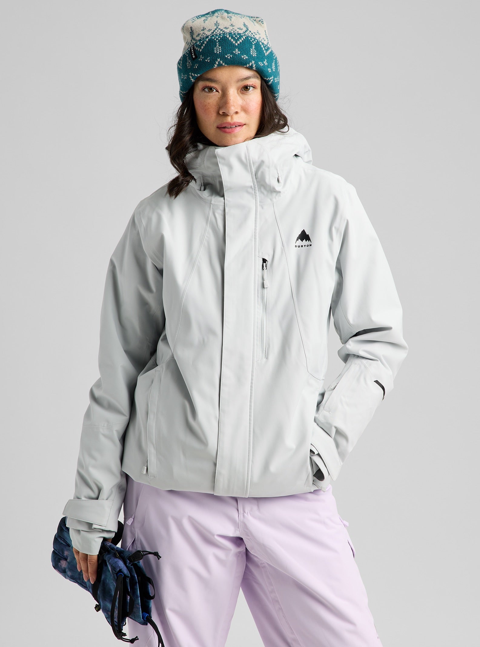 Womens Reserve 2L Insulated Stretch Slim Jacket - Gray Cloud