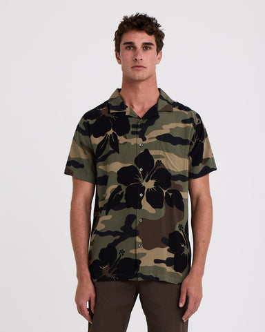 Tenore - ALOHA SHIRT - Olive Aloha Camo