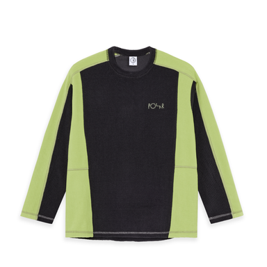 Polar - Grid Fleece Sweater - Black/Chartreuse