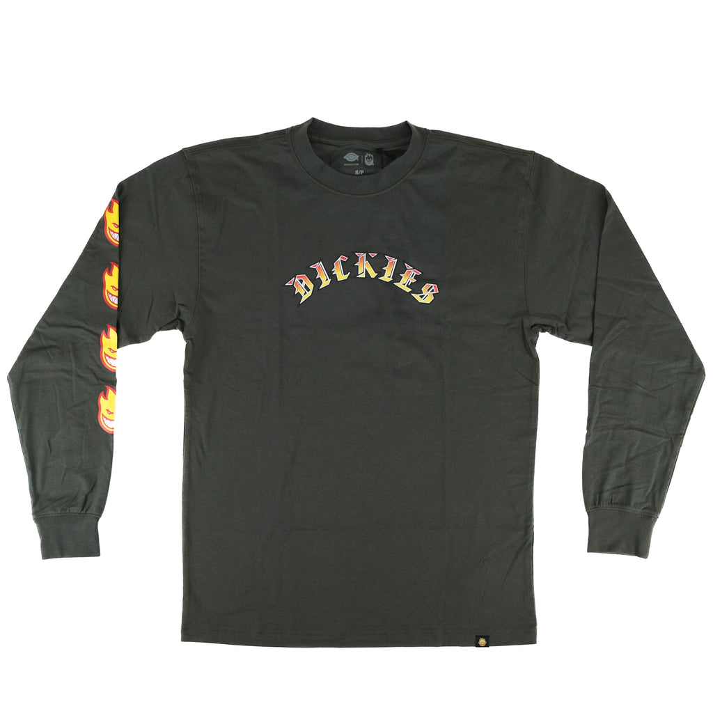 Dickies x Spitfire L/S Graphic Tee - Olive Green — Val Surf