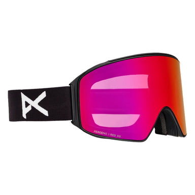 Anon - M4 Goggles (Cylindrical) Low Bridge + Bonus + MFI Face Mask - Black/Perceive Sunny Red