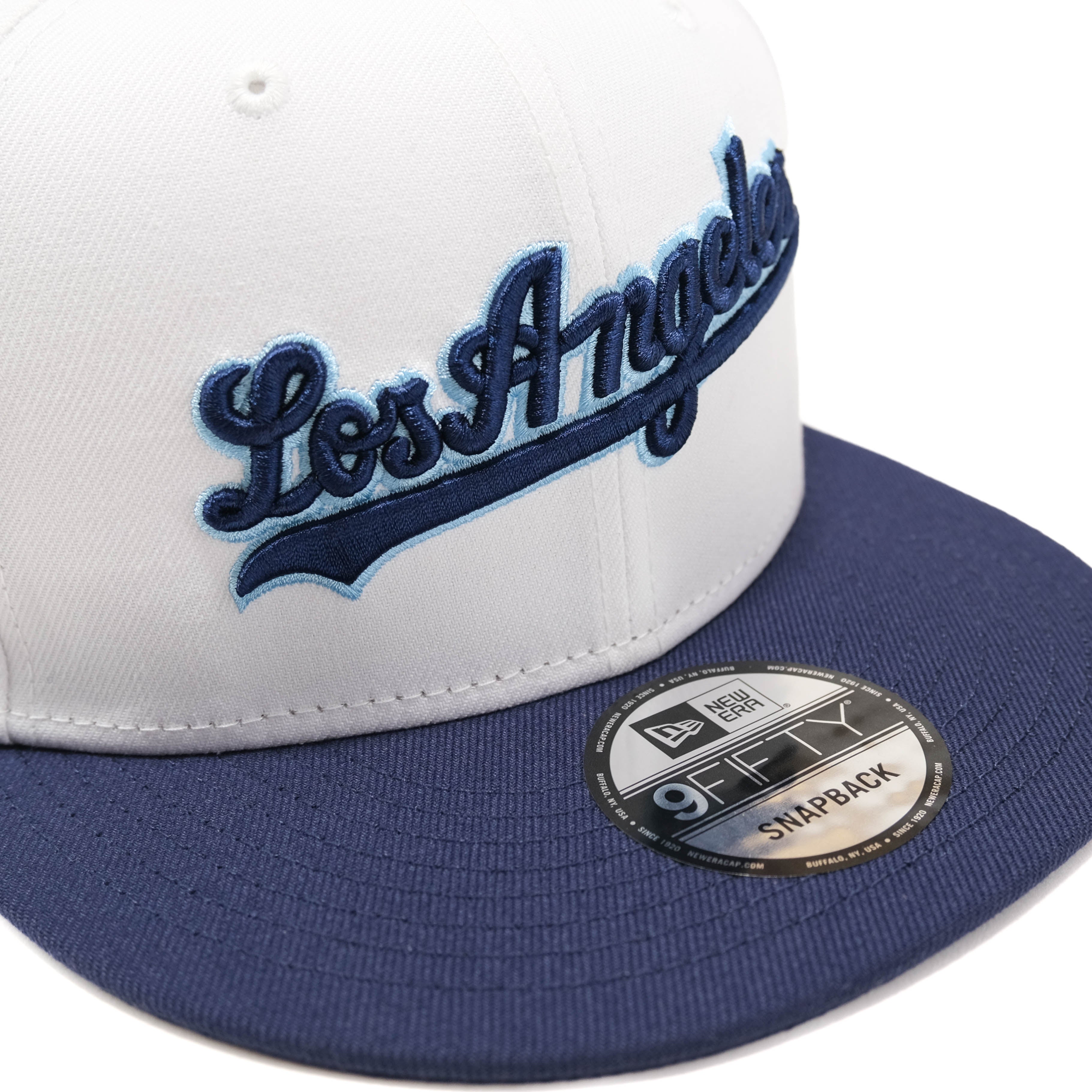 "Los Angeles" Dodgers Hat - New Era 9FIFTY Snapback Hat - White