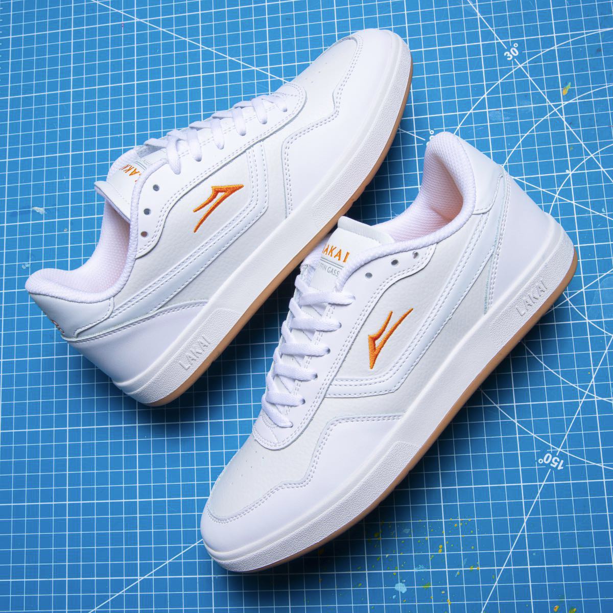 Shoes Near Me LAKAI Proto Vulc Mens Shoes WHITE COMBO