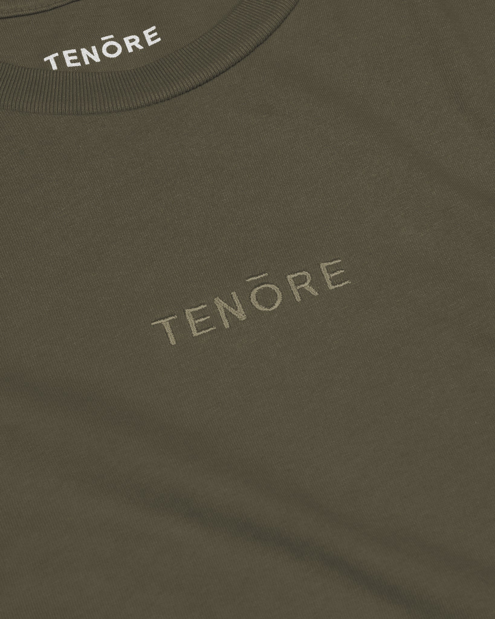 EMBROIDERED LOGO TEE - OLIVE