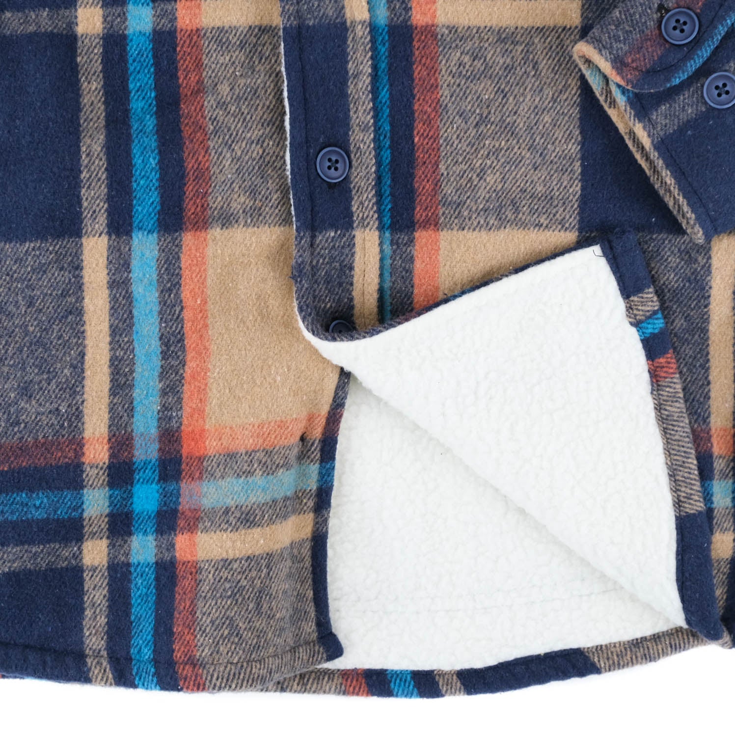 product image Heavyweight Sherpa Lined Flannel - Navy