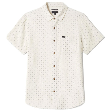 Brixton - Charter Slub S/S Woven - Off White Micro Geo