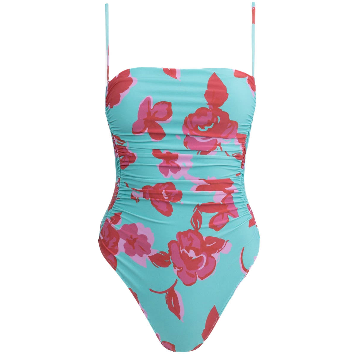 Womens Inferna Floral Scrunched Side One Piece - Spring