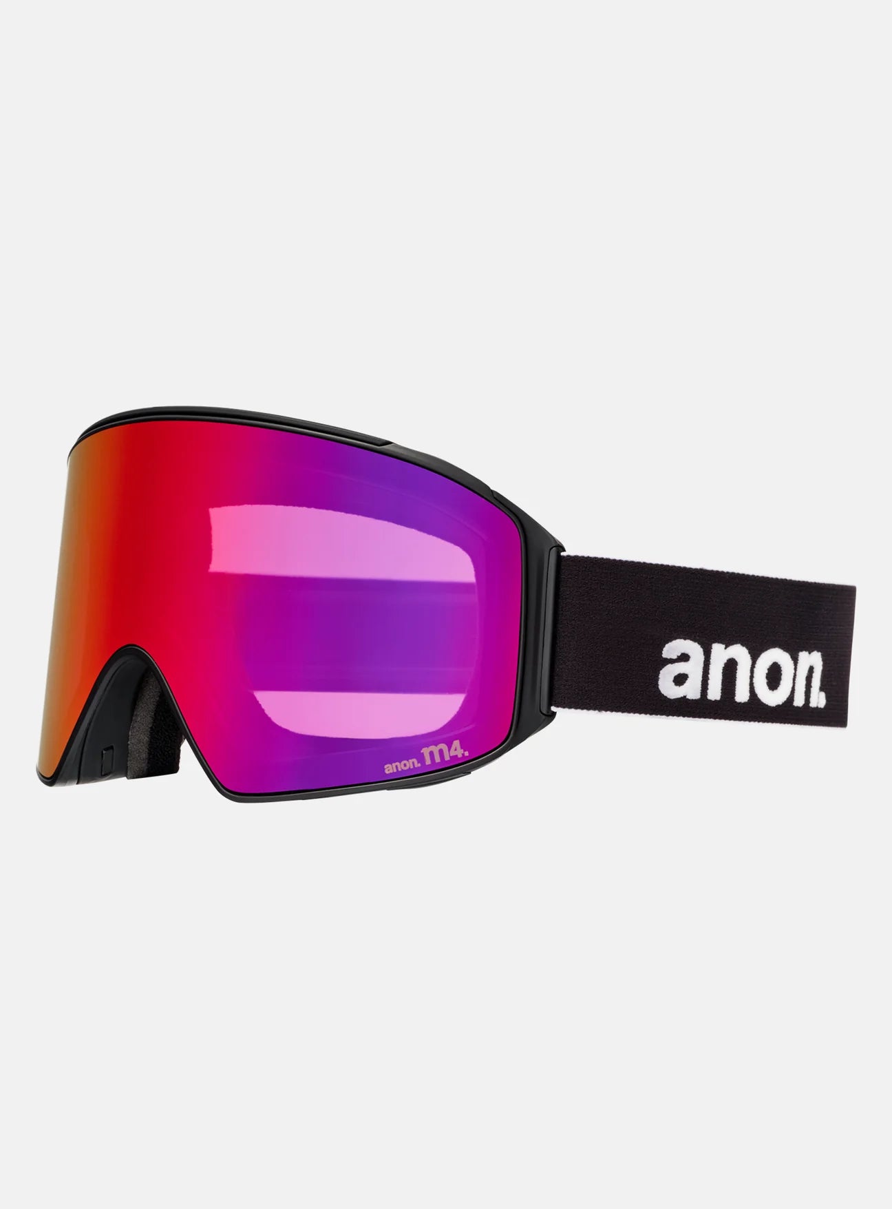 M4 Goggles (Cylindrical) Low Bridge + Bonus + MFI Face Mask - Black/Perceive Sunny Red