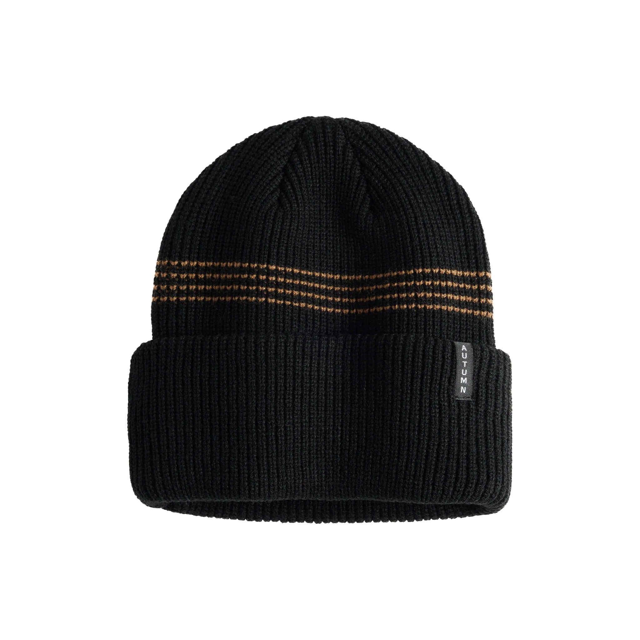 Mini Stripe Beanie - Black