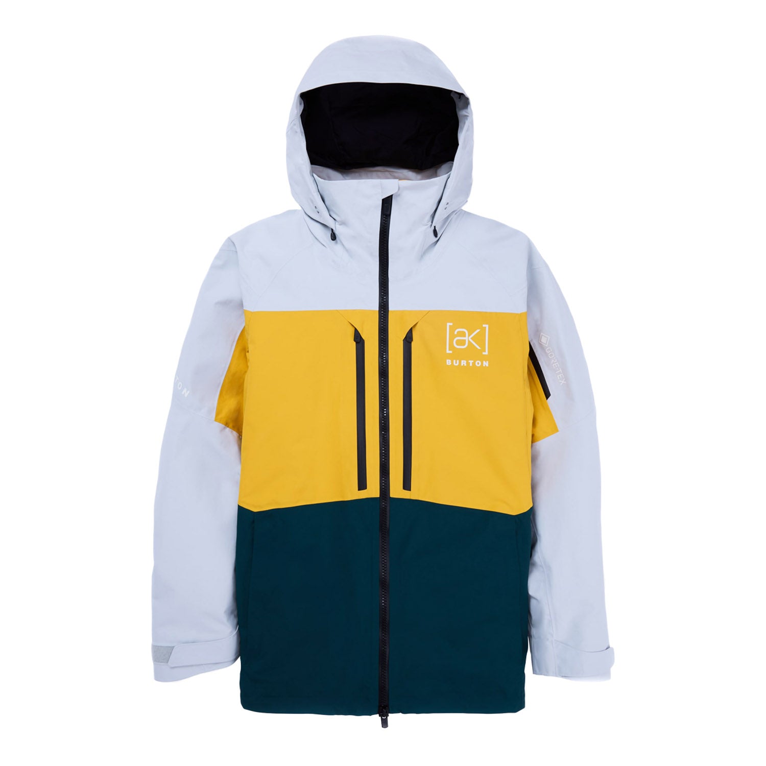 Men's [ak] Swash GORE-TEX Jacket, Gray Cloud/Golden Rod/Deep Emerald