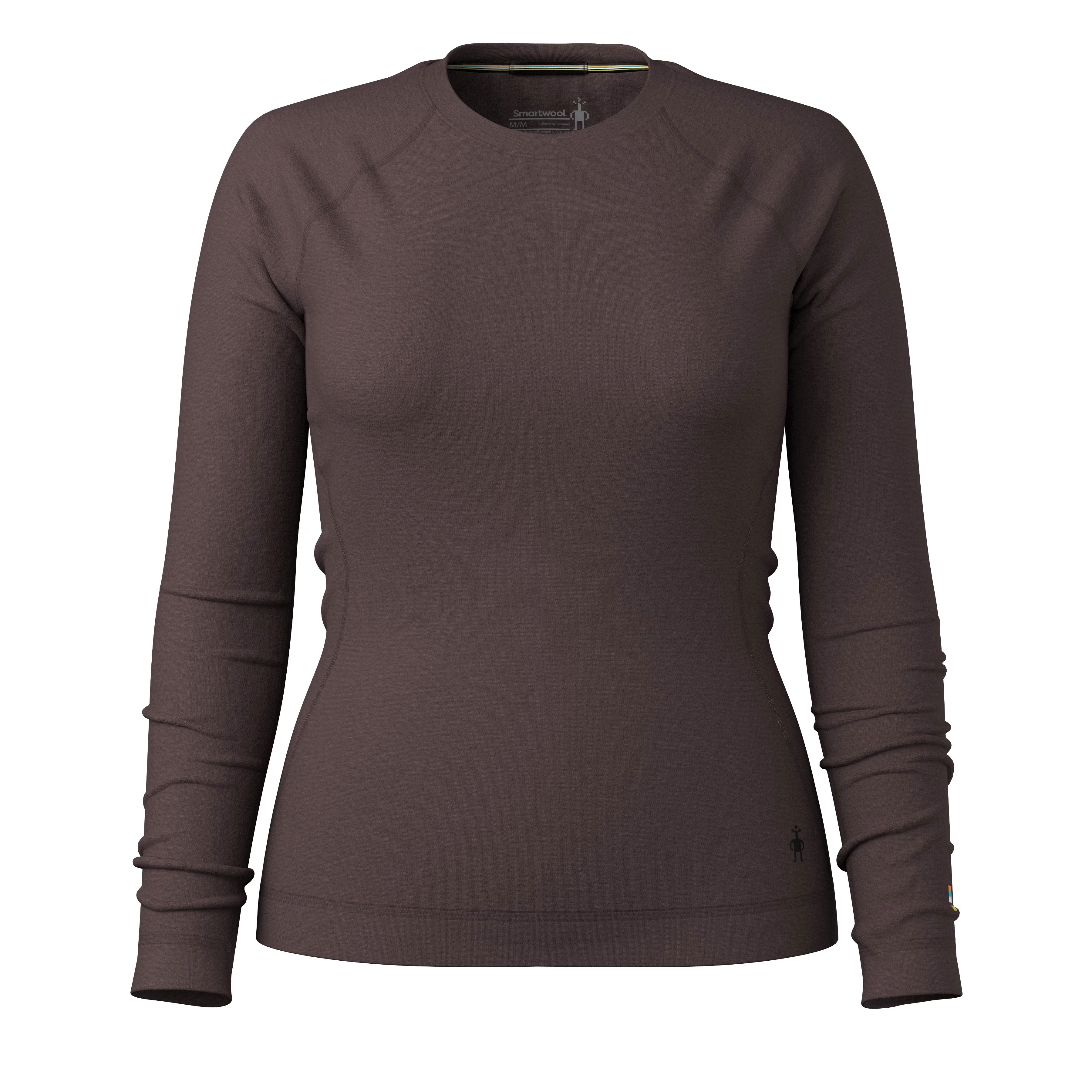 Women's Classic Thermal Merino Base Layer Crew, MINK HEATHER