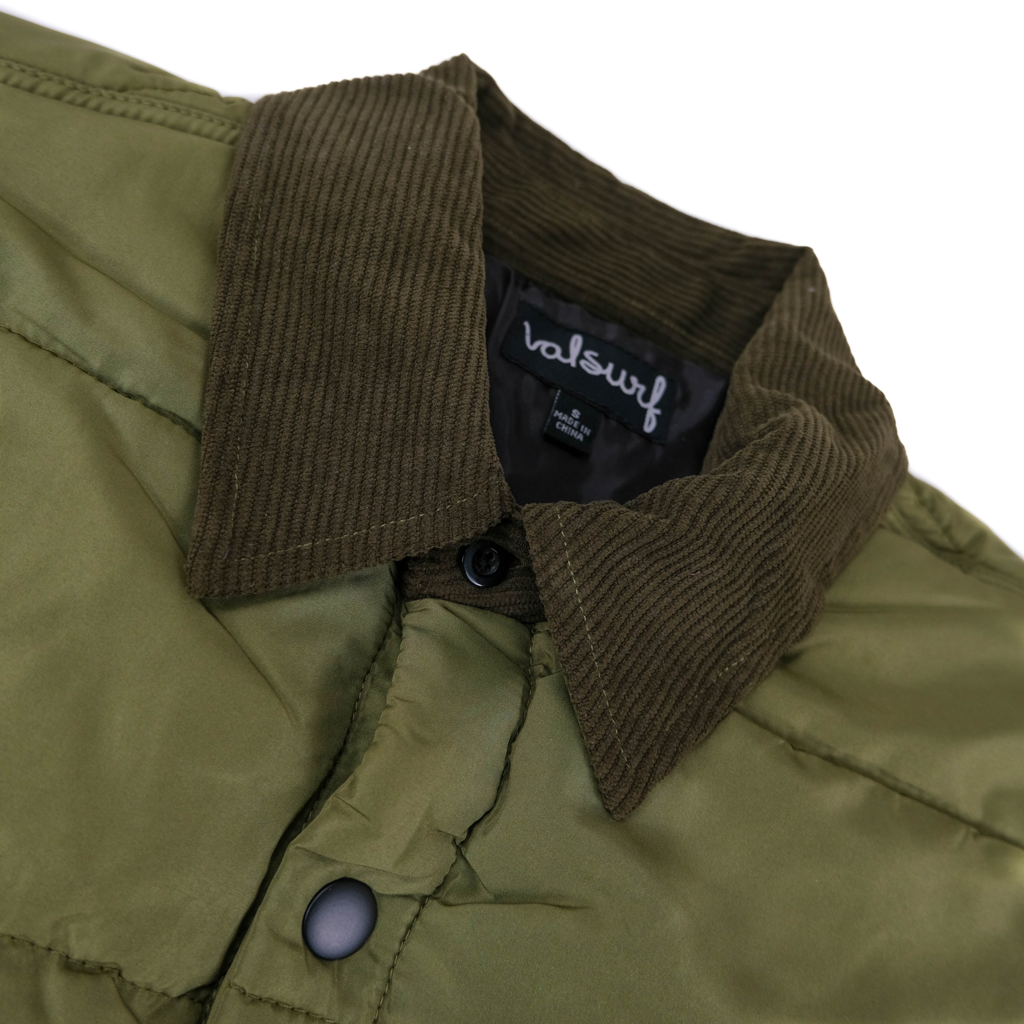 Fat Script Logo Northern Lights Jacket - Olive