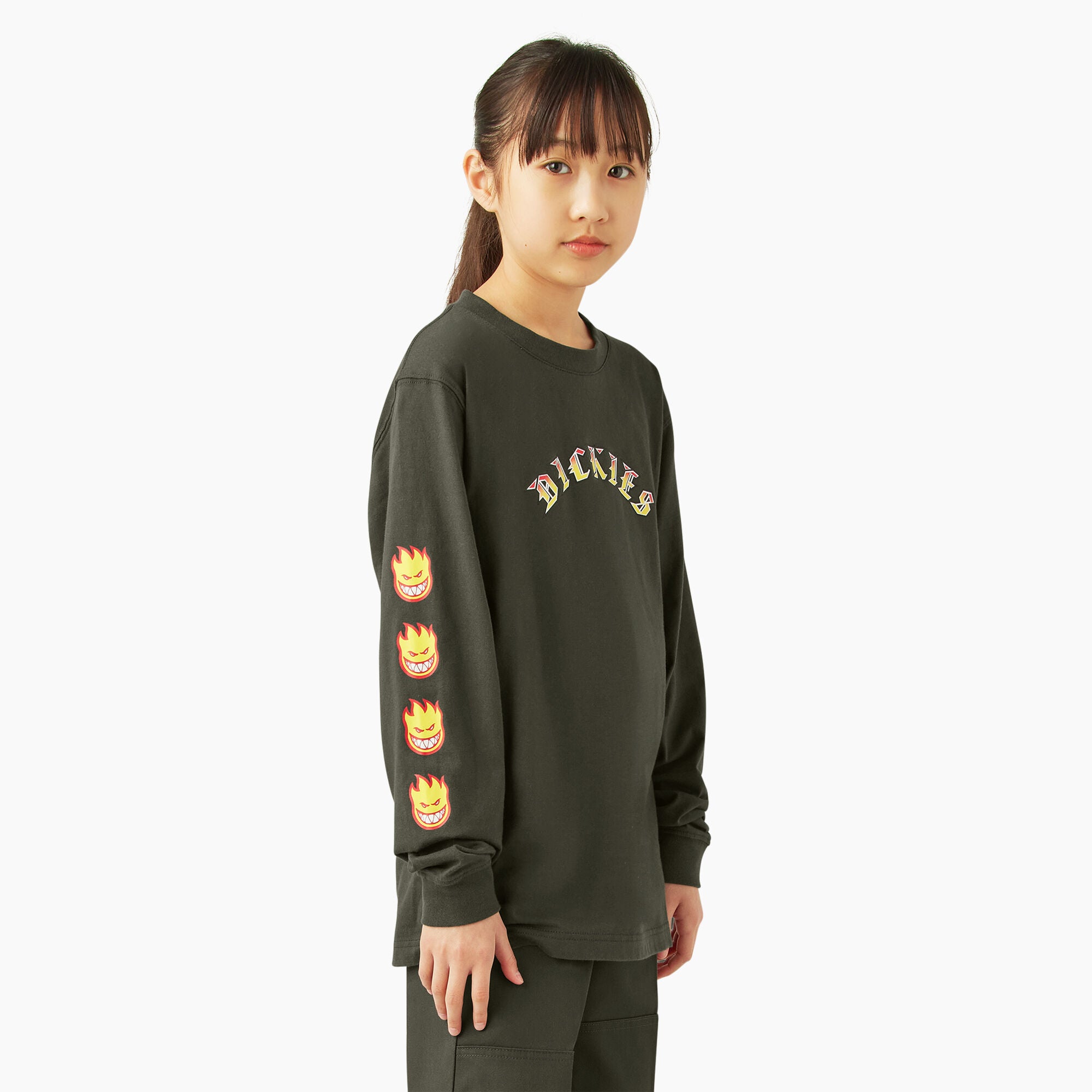 Dickies x Spitfire Kids L/S Graphic - Olive Green