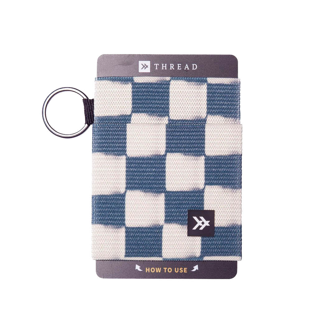 Faded Check Elastic Wallet