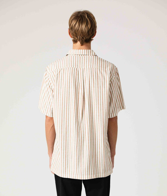 Reynolds Striped S/S Shirt - Ochre