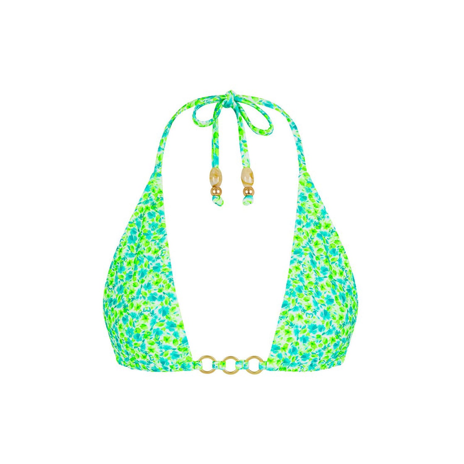 Trio Ring Triangle Bikini Top - Apple Blossom