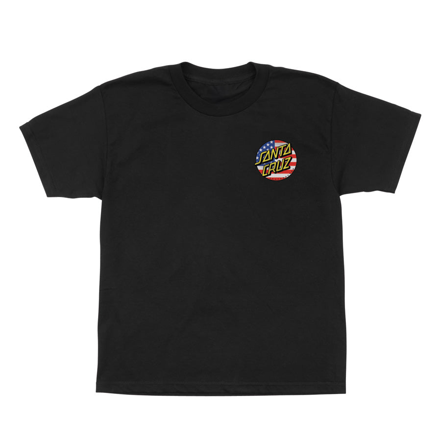 Youth July 4th Dot S/S Tee - Black