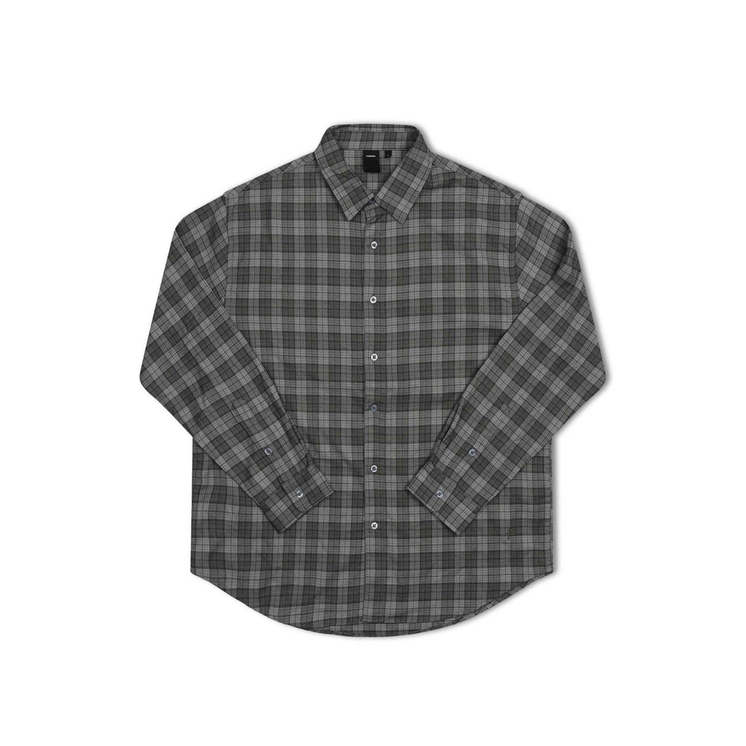 Vivian L/S Check Shirt - Deep Olive