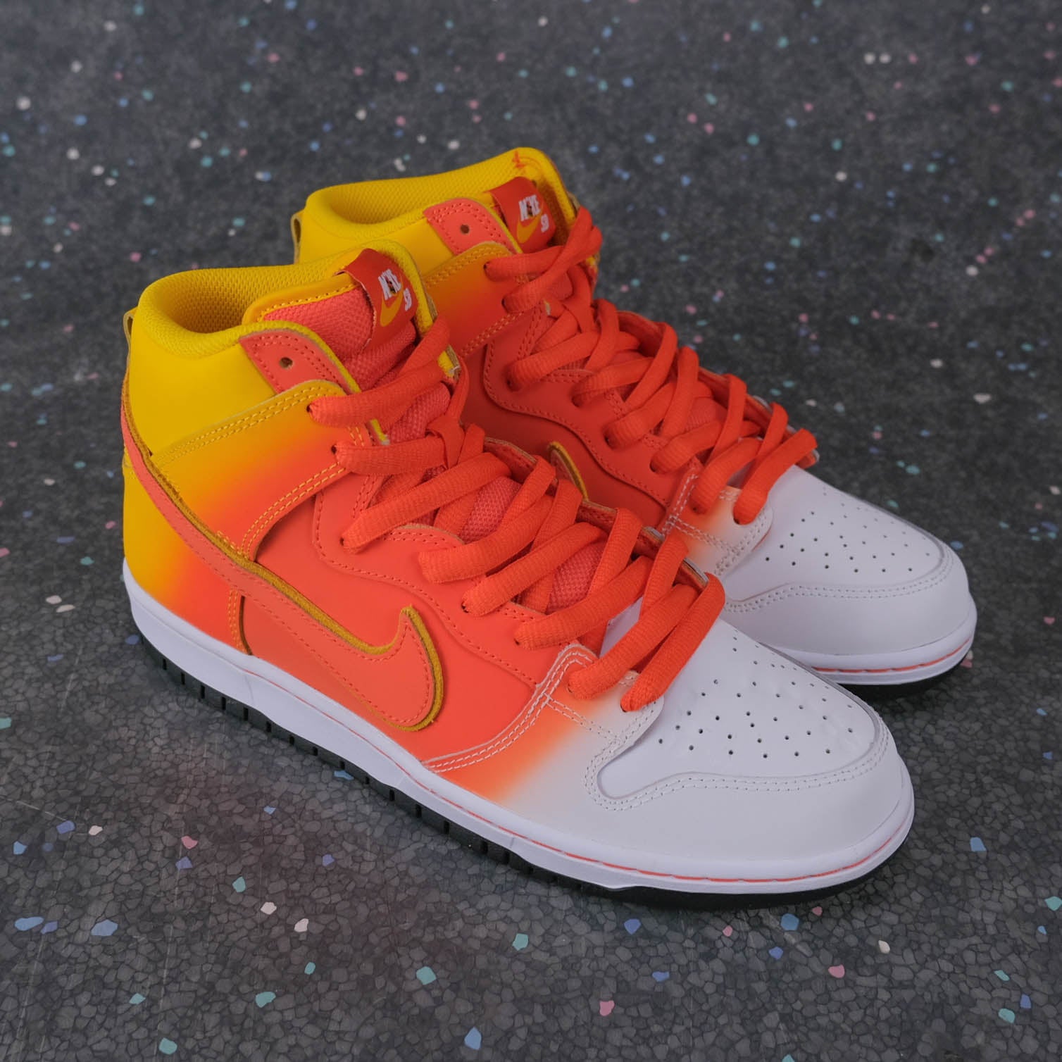 Nike SB Dunk High Pro Amarillo Orange White Black