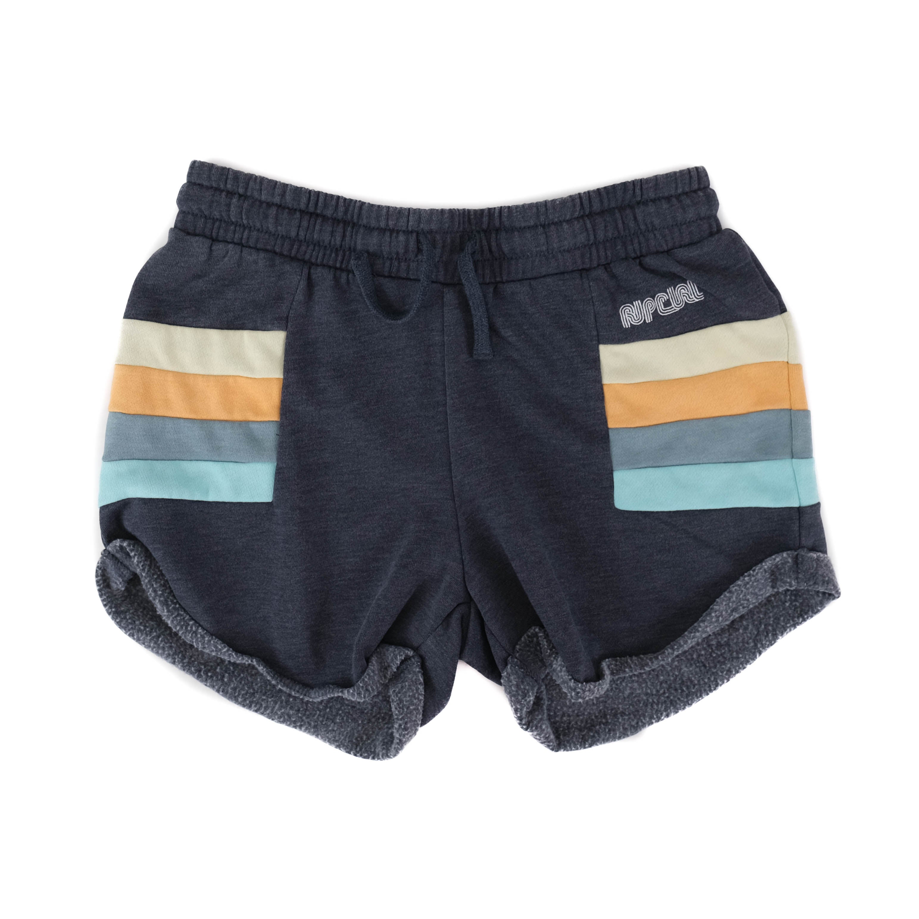 Womens Block Party Track Short - Navy