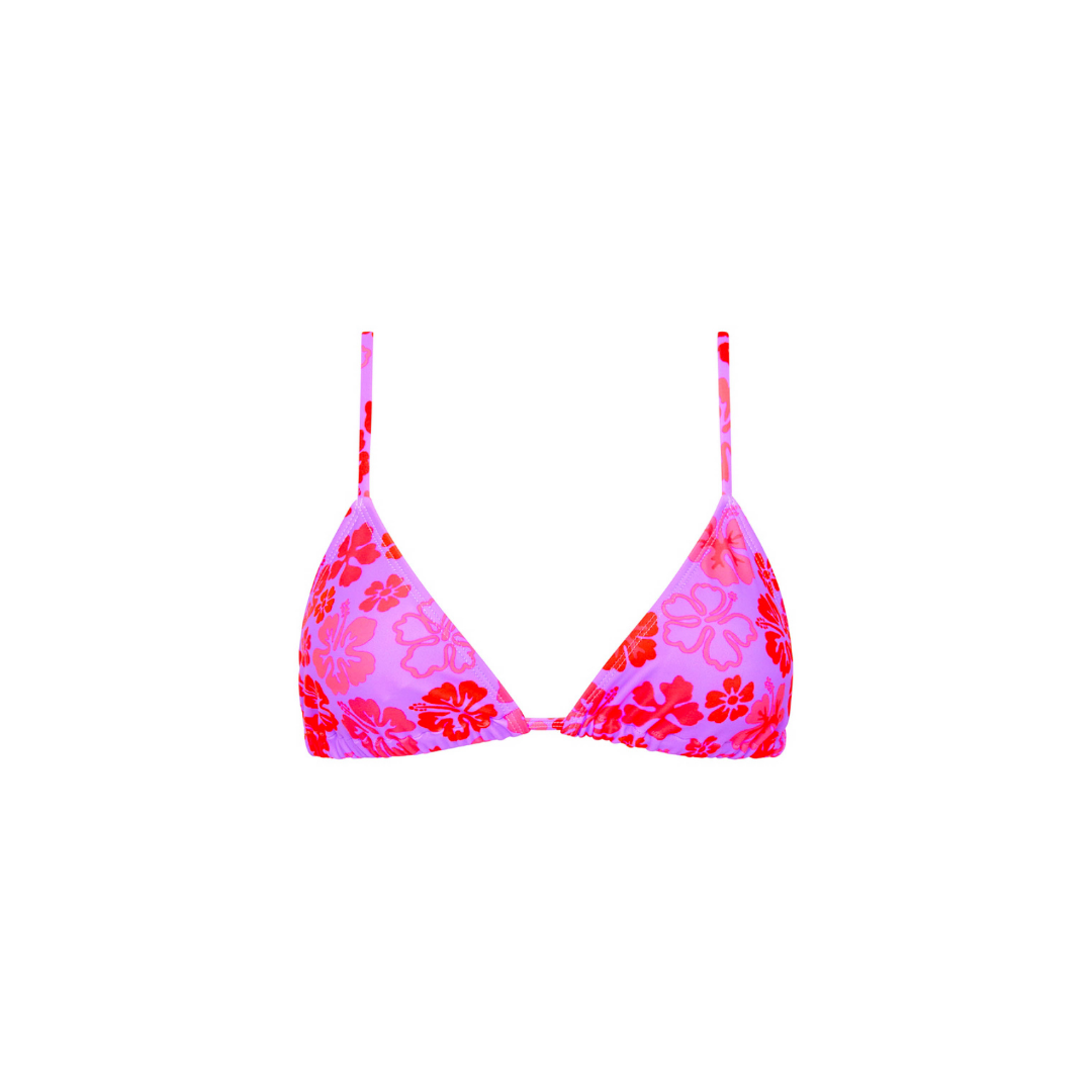 product image Womens Ruched Bralette Bikini Top - Cherry Berry