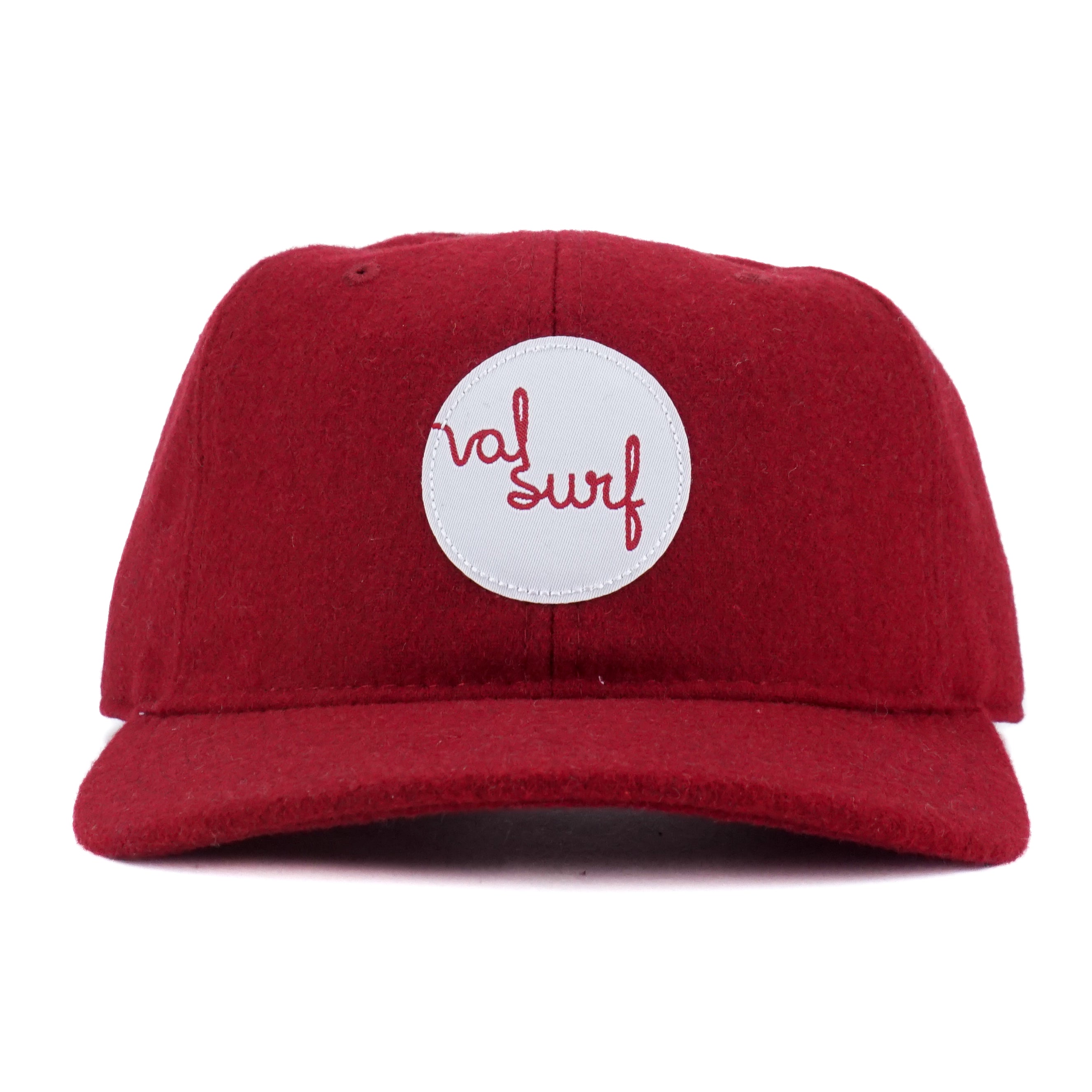 Fat Script in Circle Logo Hat - Crimson