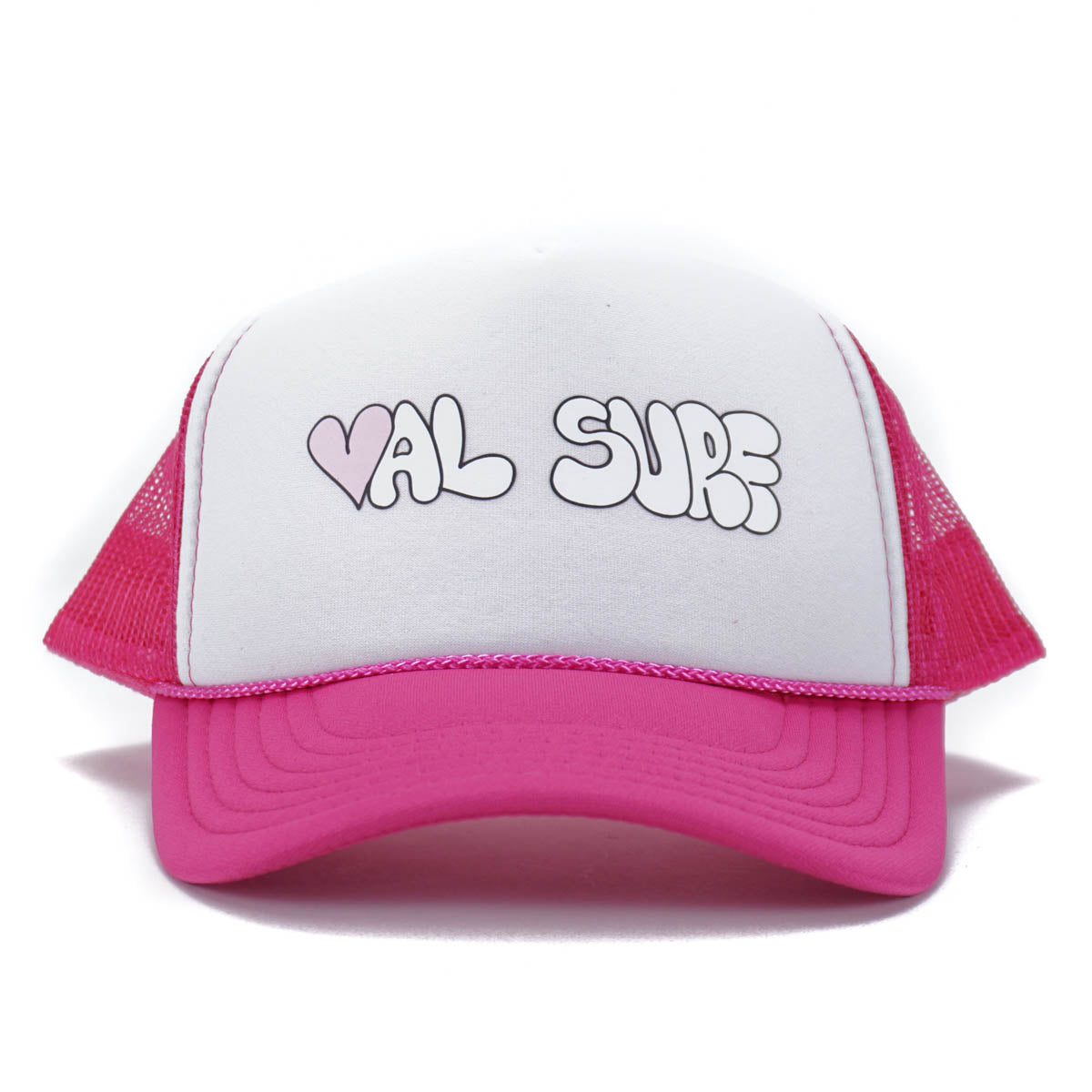 Heart Logo Adult Hat - Hot Pink / White / Hot Pink